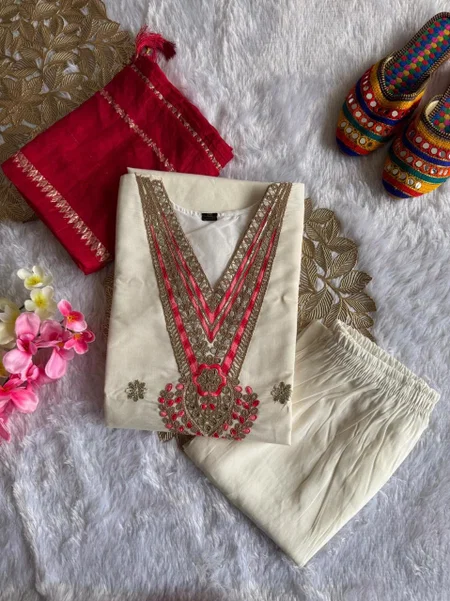 New Trending Festival Wear Kurti With Bottom and Dupatta